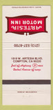 Matchbook Cover - Artesia Motor Inn Compton CA 30 Strike