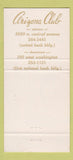 Matchbook Cover - Arizona Club Phoenix AZ 30 Strike