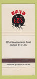 Matchbook Cover - 3 2 1 Club Belfast WEAR 30 Strike
