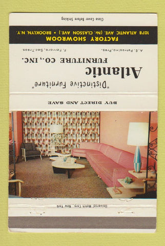Matchbook Cover - Atlantic Furniture Brooklyn NY 40 Strike