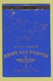 Matchbook Cover - Army Air Forces Kelly Field TX postcard 40 Strike
