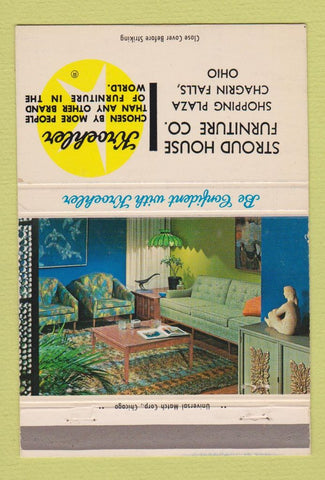 Matchbook Cover - Kroehler Furniture Chagrin Falls OH WEAR 40 Strike