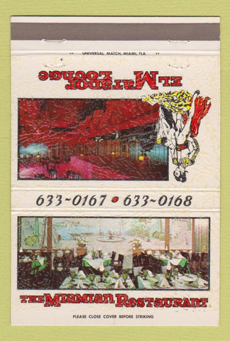 Matchbook Cover - Miamian Restaurant El Matador Miami FL 40 Strike