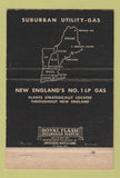 Matchbook Cover - Suburban Gas Fairfield ME Peters oil  40 Strike