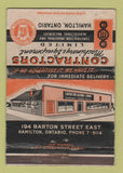 Matchbook Cover - Contractors Machinery Hamilton ON WORN 40 Strike