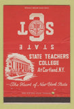 Matchbook Cover - State Teachers College Cortland NY WEAR 40 Strike