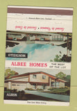 Matchbook Cover - Albee Homes Wescosville PA Lehigh 40 Strike