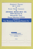 Matchbook Cover - Brannan Sand Gravel Denver Colorado 40 Strike