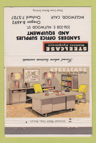 Matchbook Cover - Steelcase Office Furniture Inglewood CA 40 Strike