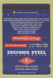 Matchbook Cover - Edgcomb Steel Corp Hillside NJ WEAR 40 Strike