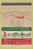 Matchbook Cover - Park Lodge Moose Jaw SK  40 Strike