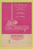 Matchbook Cover - Liberty Cleaners John Skahen Chicago IL 40 Strike