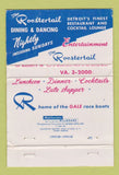 Matchbook Cover - Roostertail Detroit MI WORN 40 Strike