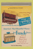 Matchbook Cover - Jesse French Pianos Runyon's Villa Park IL 40 Strike
