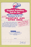 Matchbook Cover - Capico Printing Litho Inks Washington DC 40 Strike