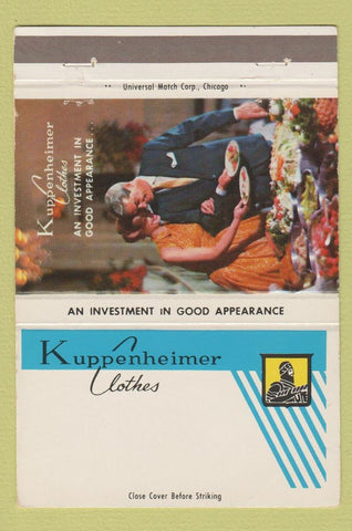 Matchbook Cover - Kuppenheimer Clothes 40 Strike