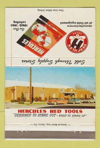 Matchbook Cover - Hercules Red Tools Tulsa OK 40 Strike