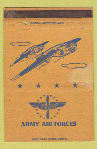 Matchbook Cover - Army Air Forces postcard WORN 40 Strike