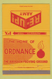 Matchbook Cover - Army Ordnance Aberdeen Proving Ground 40 Strike