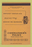 Matchbook Cover - Commander's Palace New Orleans LA SAMPLE 40 Strike