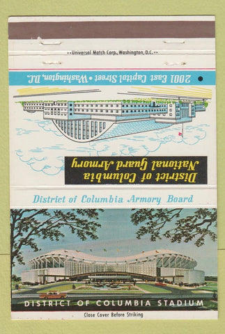 Matchbook Cover - District of Columbia Stadium Armory Board 40 Strike