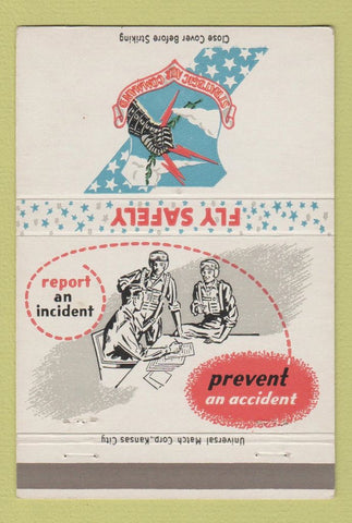 Matchbook Cover - Strategic Air Command SAC Prevent Accidents 40 Strike