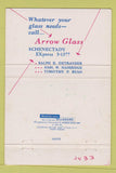 Matchbook Cover - Arrow Glass Company Schenectady NY 40 Strike