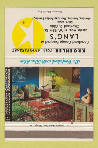 Matchbook Cover - Kroehler Furniture Lang's Cleveland OH 40 Strike
