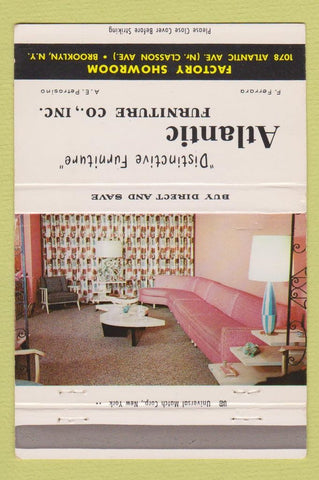Matchbook Cover - Atlantic Furniture Brooklyn NY 40 Strike