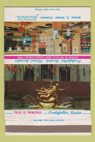 Matchbook Cover Arthur Sogno Jewelry New York City Rockefeller Center 40 Strike