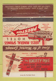 Matchbook Cover - Knotty Pine Restaurant Preston ON WORN 40 Strike