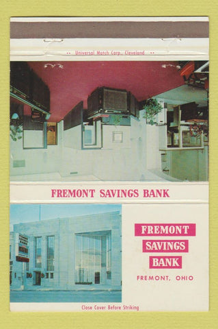 Matchbook Cover - Fremont Savings Bank Fremont OH 40 Strike