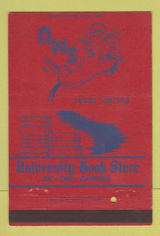 Matchbook Cover - SMU Southern Methodist Dallas TX 40 Strike
