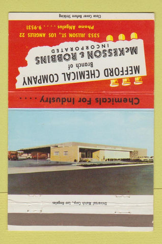Matchbook Cover - Mefford Chemical McKesson Robbins Los Angeles CA 40 Strike