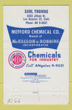 Matchbook Cover - Mefford Chemical McKesson Robbins Los Angeles CA 40 Strike
