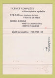 Matchbook Cover - Restaurant Tracy QC 40 Strike