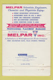 Matchbook Cover - Melpar Inc Falls Church VA WEAR 40 Strike