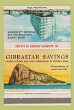 Matchbook Cover - Gibraltar Savings Loan Beverly Hills CA 40 Strike