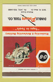 Matchbook Cover - Diablo Power Tools Walnut Creek CA saw 40 Strike