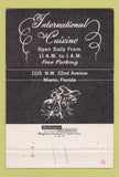 Matchbook Cover - Miamian Restaurant El Matador Lounge Miami FL 40 Strike