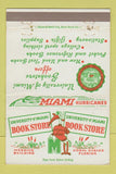 Matchbook Cover - University of Miami FL Hurricanes Coral Gables 40 Strike
