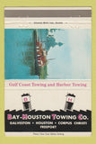 Matchbook Cover - Bay Houston Towing Boats Galveston Houston TX 40 Strike