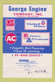 Matchbook Cover - George Engine Company Harvey LA 40 Strike