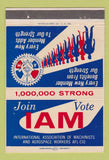 Matchbook Cover - Machinists Union Areospace AFL CIO Oakland CA 40 Strike