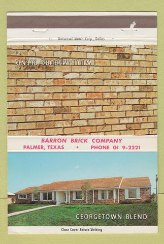 Matchbook Cover - Barron Brick Palmer TX 40 Strike