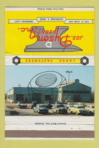 Matchbook Cover - Jos Dyson Sons Fasteners Cleveland OH 40 Strike
