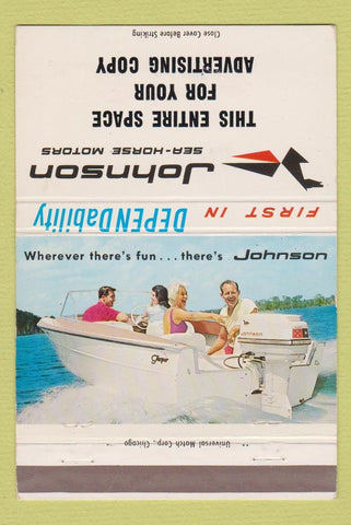 Matchbook Cover - Johnson Boat Motors 40 Strike