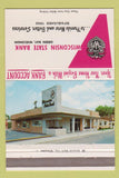 Matchbook Cover - Wisconsin State Bank Green Bay WI 40 Strike