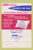 Matchbook Cover - Wisconsin State Bank Green Bay WI 40 Strike