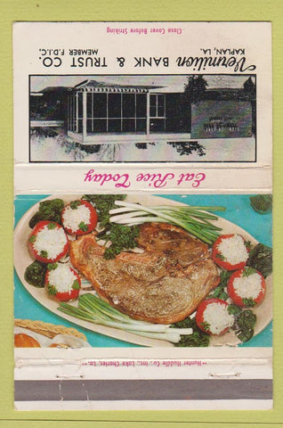 Matchbook Cover - Vermilion Bank Trust Kaplan LA WEAR 40 Strike